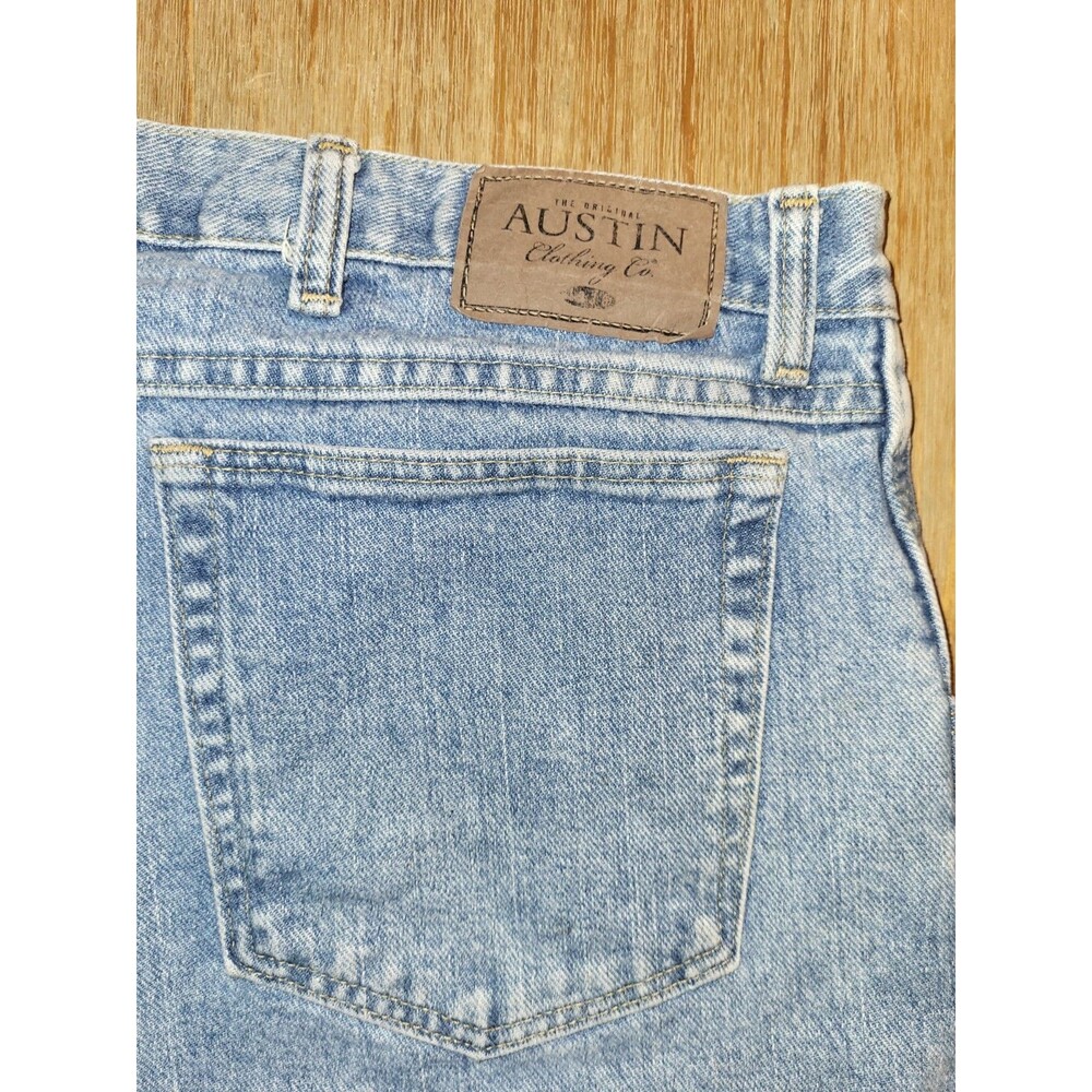 Austin Clothing Co Mens Blue Jeans Light Wash Regular Straight Leg Denim 40x34 - Picture 5 of 6